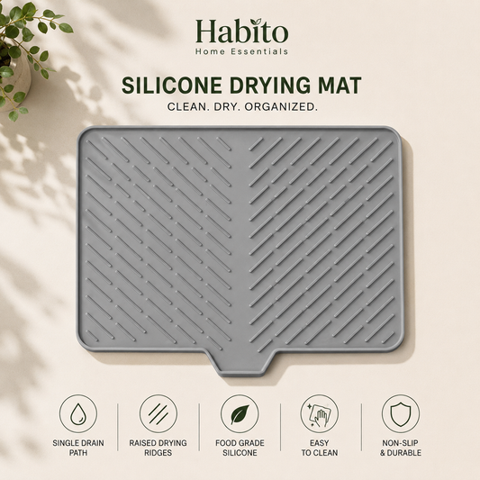 Habito Self-Draining Silicone Drying Mat