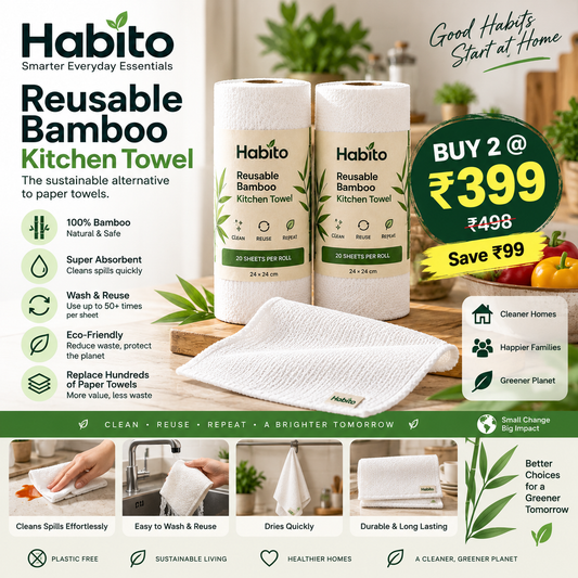 Buy 2 Bamboo Kitchen Towels at 399 Rupees