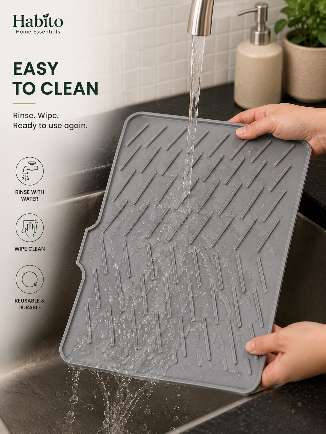 Habito Silicone Drying Mat – Pack of 2