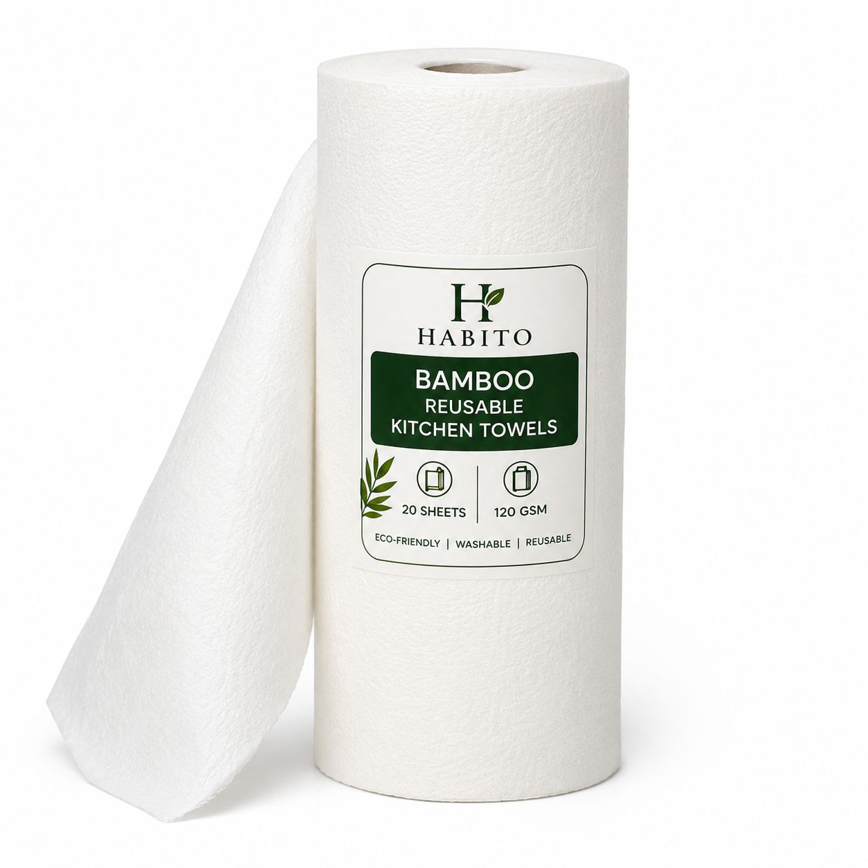 Bamboo Reusable Kitchen Towel Roll – Wash, Reuse & Save Money
