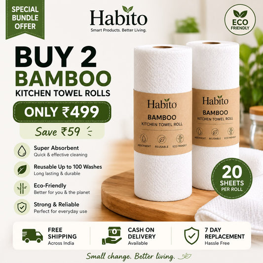 Buy 2 Bamboo Kitchen Towels & Save 59 Rupees
