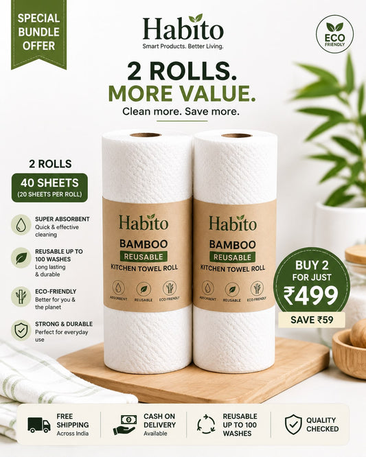 Buy 2 Bamboo Kitchen Towels & Save 59 Rupees